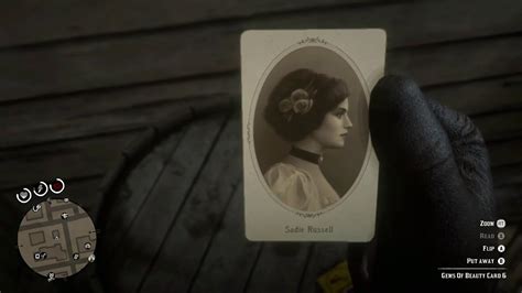 Sadie russell card rdr2.  You&rsquo;ll find it between the Stagecoach and Barber on top of a bar...