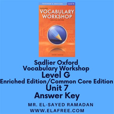 Sadlier-Oxford Vocabulary Workshop Level G Unit 7-9. 5.0 (2 reviews) Flashcards; Learn; Test; Match; Q-Chat; Get a hint. allay. ... Sadlier-Oxford Vocabulary Workshop Level G Unit 7-9. 5.0 (2 reviews) Flashcards; Learn; Test; Match; Q-Chat; Get a hint. allay. Click the card to flip 👆 ...