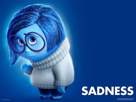 Sadness animation. June 19, 2015 9:31 AM EDT. P ixar’s new film Inside Out personifies the five major emotions — Joy, Sadness, Fear, Anger and Disgust — residing in the mind of a preteen girl named Riley ... 