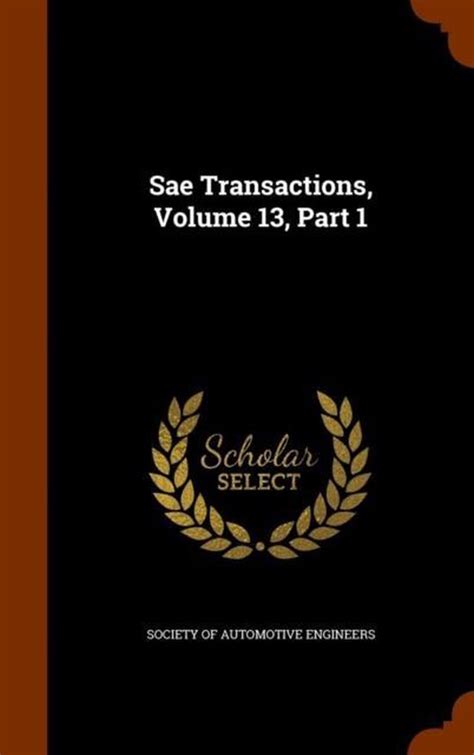 Sae Transactions Volume 13 Part 1