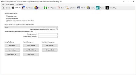 Safe Exam Browser Configuration File
