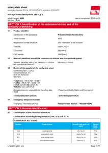 Safety Data Sheet Nickel(II) nitrate hexahydrate