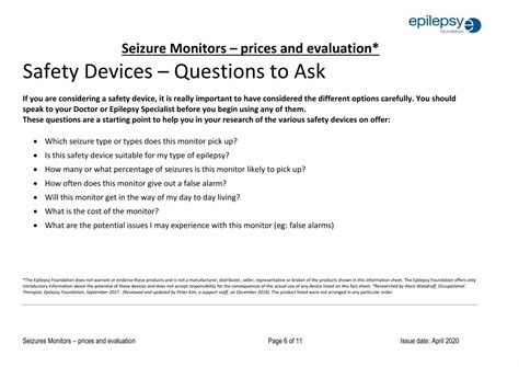 Safety Devices Questions to Ask - Epilepsy Foundation