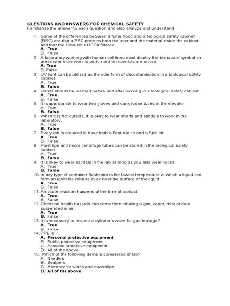 Safety Key Answer