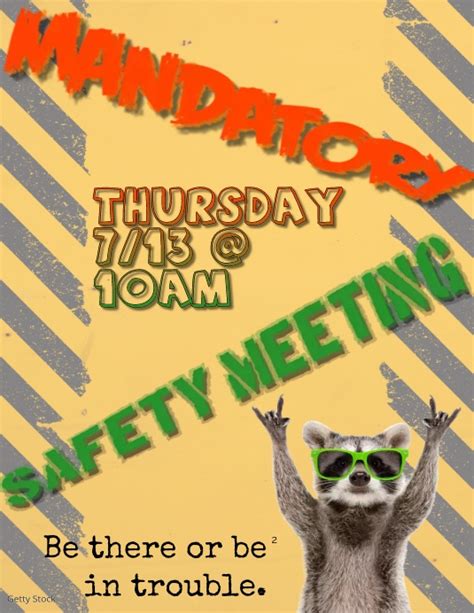 Safety Meeting Flyer - Etsy