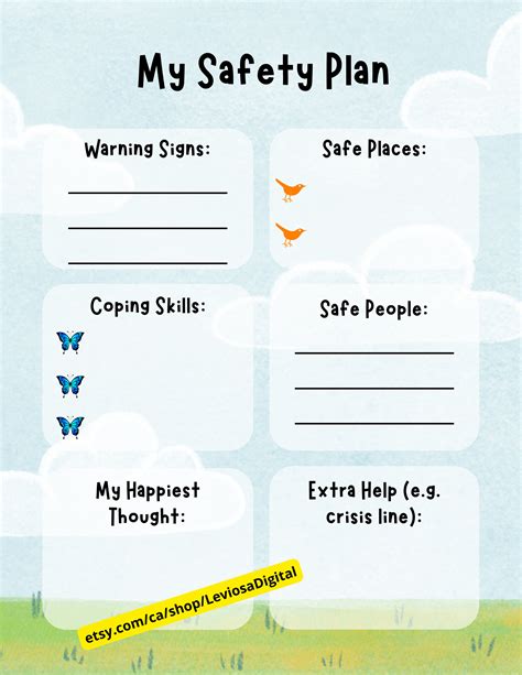 Safety Plan For Young Person Template