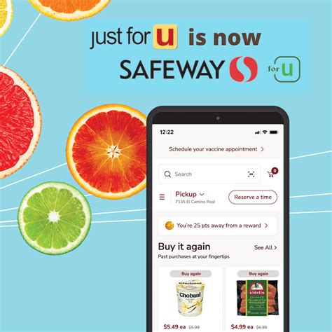 The Safeway for U mobile app enables for U members to view and clip digital coupons and personalized deals, redeem Rewards for free gas and groceries and receive cash discounts, create an in-store shopping list, place online orders for delivery and DriveUp & Go™, and manage your Safeway Pharmacy prescriptions.. 