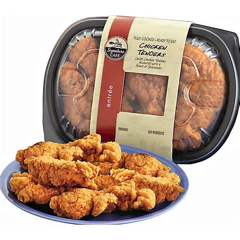 Safeway chicken tenders nutrition. Try our Signature Cafe Chicken Tenders Original for a delicious snack! Tender chicken cooked to perfection, this dish is sure to be a hit with the whole family. Enjoy it between 10am and 7pm exclusively at our cafe. With its unique flavor, you won't find this delicious treat anywhere else! Don't miss out, get your tenders now. 