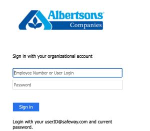 Safeway hr direct login.  For technical help, contact the Albertsons Companies Techno...