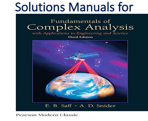 Saff snider complex analysis solutions manual download. - E learning companion a students guide to online success available titles coursemate.