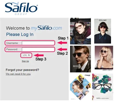 Safilo - Login Page