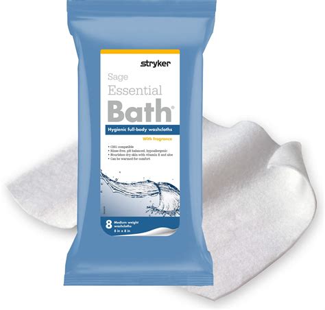 Sage Essential Bath Adult Bathing Wipes Stryker Home …