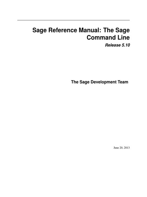 Sage commands.  Welcome to Sage Reference Manual &para; Here you find documentation for all of Sag...