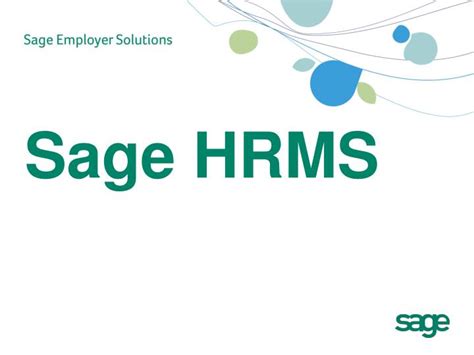 For detailed information about these releases, see the Sage HRMS Q3 SR 2023 release notes. Download and install this update. Important: If you use third-party products that integrate with Sage HRMS check with the vendor of your third-party product to ensure their product is fully compatible with these releases.