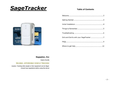 Sagetracker. View and Download Sageplan SageTracker user manual online. SageTracker gps pdf manual download. 