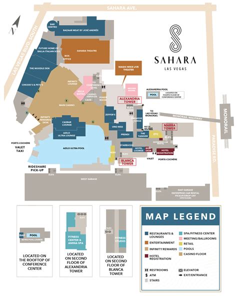 Sahara Hotel Map