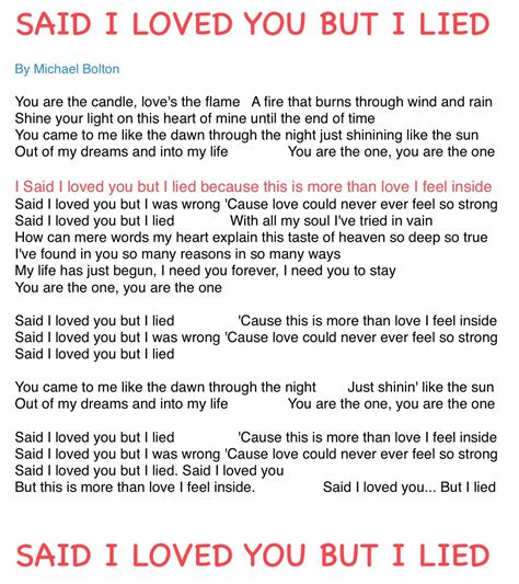 Said i love you but i lied lyrics meaning. .  <a href=https://core.disciplego.c...
