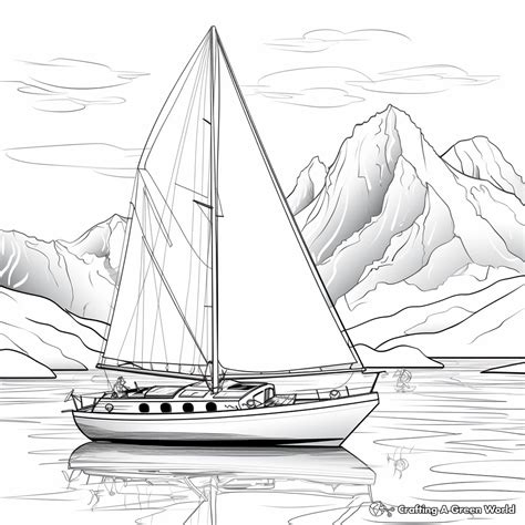 Sailboat Coloring Shee