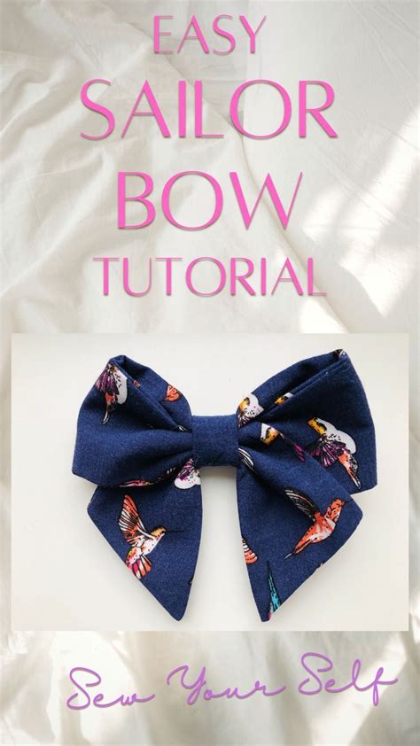 Sailor Bow Tutorial And Pattern