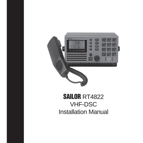 Sailor rt4822 vhf dsc installation manual. - Whirlpool side by side manuale del proprietario del frigorifero.