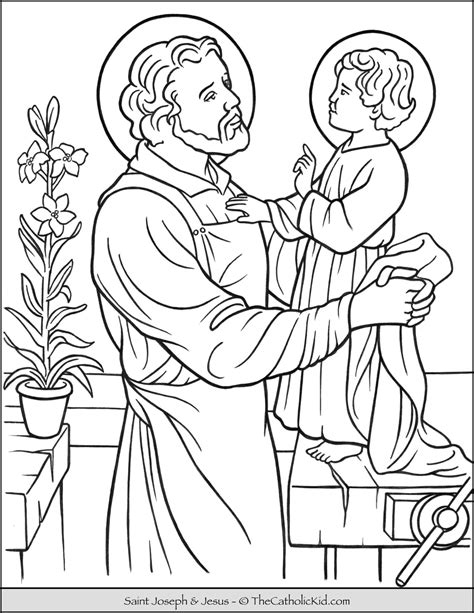 Saint Coloring Page