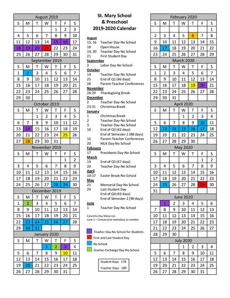 Saint Marys Academic Calendar