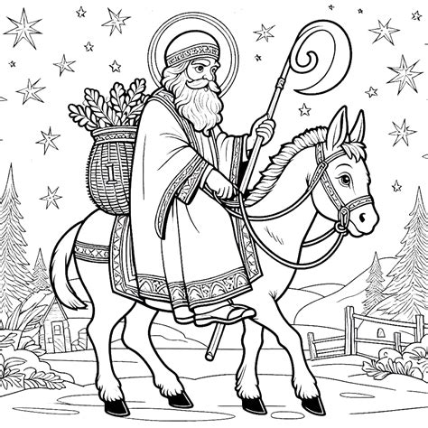 Saint Nicholas Coloring Shee
