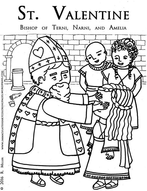 Saint Valentine Bishop Of Terni Coloring Page Pre Deti Deti