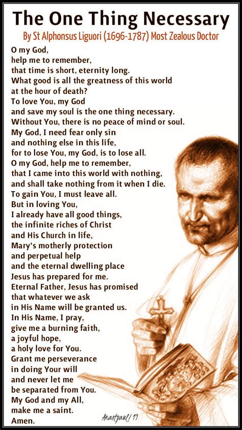 Saint alphonsus my chart. Mar 19, 2021 ... So my husband, saint that he is, watches my chart carefully. The ... A favorite is this Prayer of Spiritual Communion written by Saint Alphonsus ... 