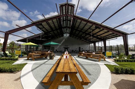 Saint arnolds. Houstonians are heading to Brock Wagner’s Saint Arnold Brewery on the edge of Downtown to indulge in craft beer, craft food, games, vibrant art, and amazing views of the city. Texas’ oldest craft brewer opened their newest edition, the Beer Garden &amp; Restaurant, in July 2018. The 25,000 sq. foot facility is open seven days a week for get … 