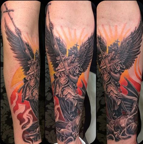  Archangel Michael Tattoo. Saint Michael Angel. Angel Artwork. Angel Art. Saint Michael the Archangel. Engraving by G. Folo after B. Nocchi after G. Reni. . 