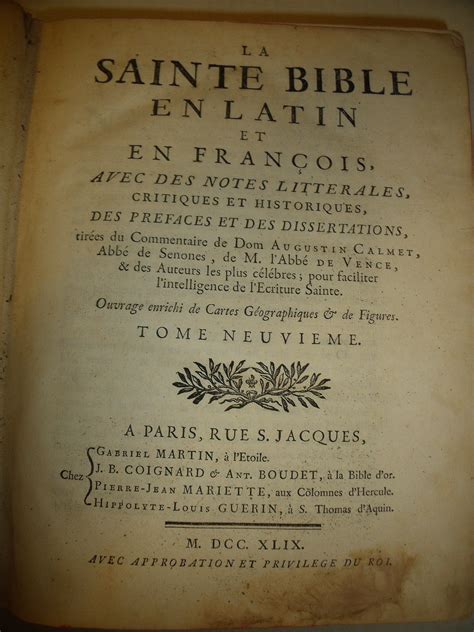 Sainte bible en latin et en françois. - Leitfaden für die allgemeine stimulation der mathematik der ersten klasse.