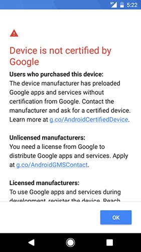 Saintlad fix device not certified.  "Its Time to Register Your Device with Google.  Sep 3,...