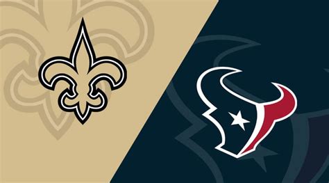 Saints vs texans. The Saints are a 2.5-point favorite over the Texans in NFL Week 6 odds for the game. New Orleans is -130 on the moneyline, while Houston is +110. The over/under (point total) is set at 40.5 points ... 