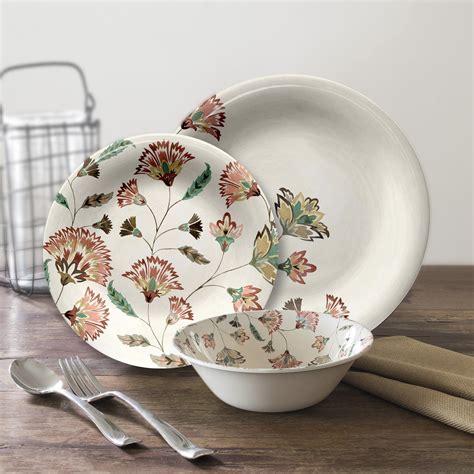 The Pioneer Woman Woodland Whimsy 12-Piece Dinnerware Set. $54 at Walmart. Credit: Walmart. You'll want to use this set all autumn long, but it feels particularly festive for Thanksgiving. This stoneware is safe in both the dishwasher and microwave (for all those leftovers!). Included are four dinner plates, four salad plates, and four bowls. 2.. 