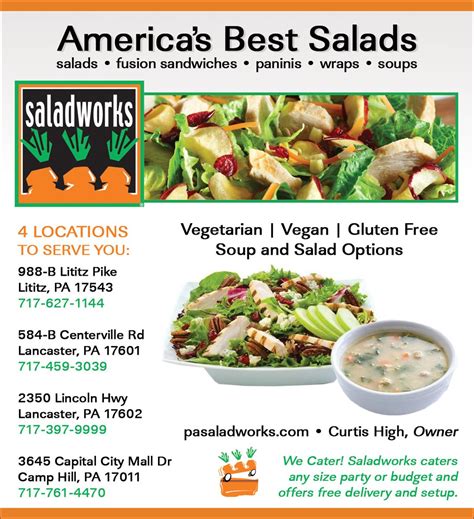 Search Saladworks locations to order our salads, wraps, soups, sandwiches, or grain bowls. Perfect for lunch, dinner, or any time.