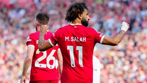 Salah scores in Liverpool’s 3-0 win over Aston Villa as speculation swirls about his future
