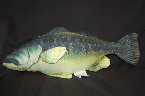 Salamander Graphix 24" LARGE MOUTH BASS FISH Pillow PLUSH …