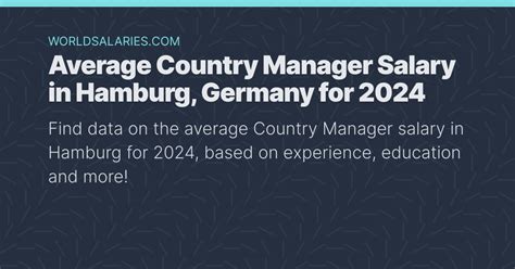 Salary: Geschäftsleitung in Hamburg, Germany 2024 Glassdoor