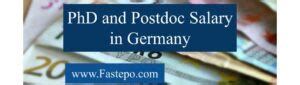 Salary of PhD and Postdoc in Germany Fastepo