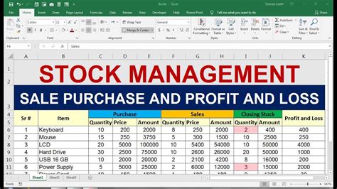 Sale purchase stock excel sheet.  What You&rsquo;ll Learn: How to set u...
