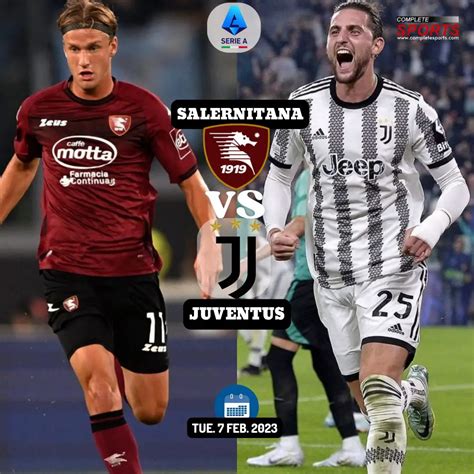 Salernitana vs juventus. We also suggest the best bookmaker which is Bet9ja which have better odds on this type of bet. Juventus has 62% to win against Salernitana. There is a 75% chance of this match having U3.5 goals. Claim €/$ 122. Ksh 13,324 / ₦ 47,860. in FREE BETS. ️ Expires in 6 hrs. ️ 70 Voucher used. 