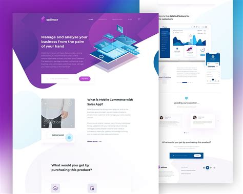 Sales App Landing Page Template PSD Download PSD