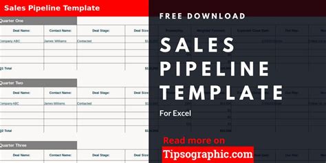 Sales Pipeline Template for Excel, Free Download Tipsographic User
