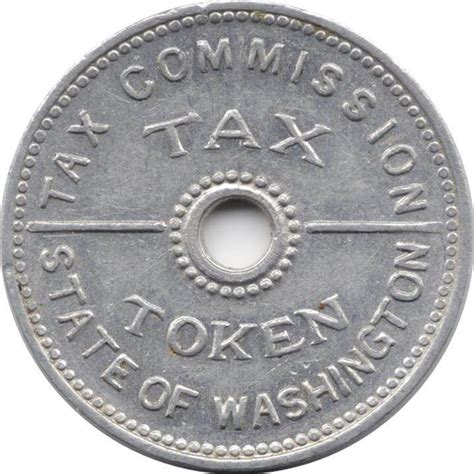 Sales Tax Token State of Washington Tax Commission - set of 2