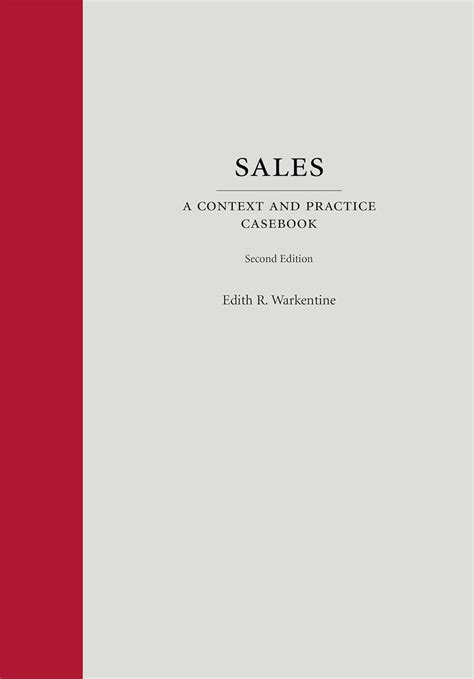 Full Download Sales A Context  And Practice Casebook By Edith Warkentine