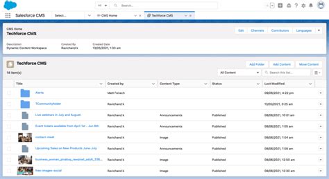 Salesforce cms api.  May 21, 2025 · How to upload a document to Salesforce ...