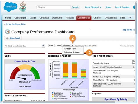 Salesforce dashboard auto refresh.  They help us better understand how ou...