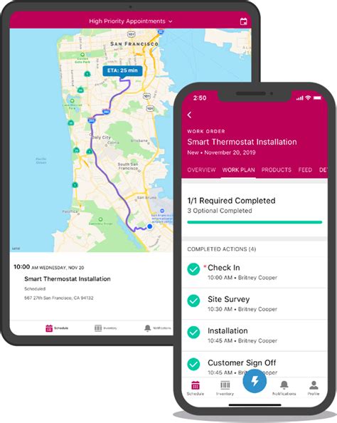Salesforce field service app not working.  On Field Service Mobile App: clear...