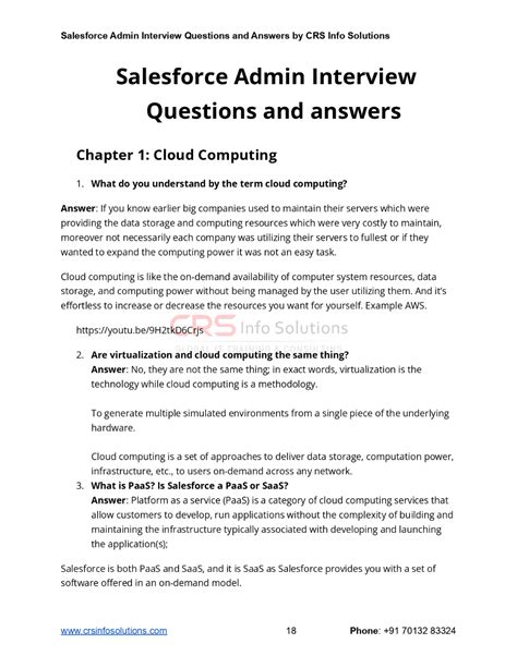 Salesforce interview questions and answers pdf.  A successful interview will require y...